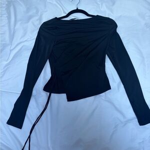 Princess Polly Black Long Sleeve Top